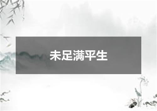 未足满平生