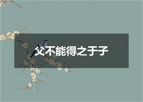 父不能得之于子