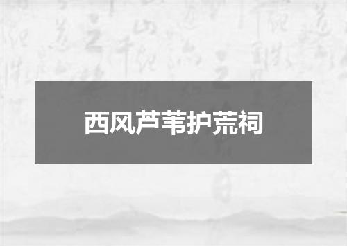 西风芦苇护荒祠