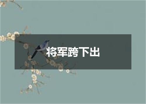 将军跨下出