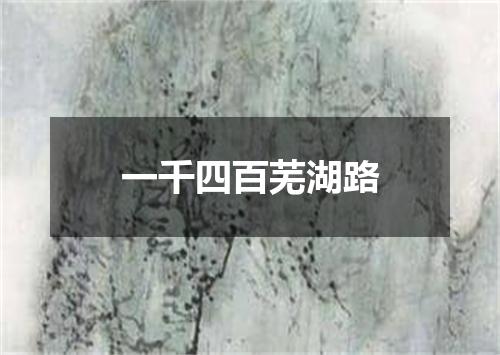 一千四百芜湖路