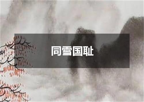 同雪国耻