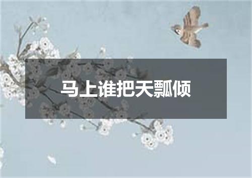 马上谁把天瓢倾