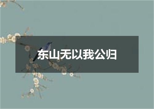 东山无以我公归