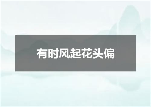 有时风起花头偏