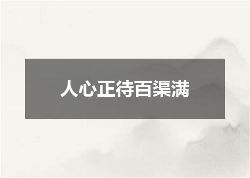 人心正待百渠满