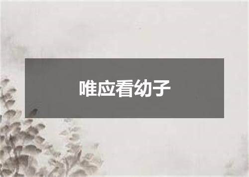 唯应看幼子