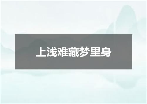 上浅难藏梦里身