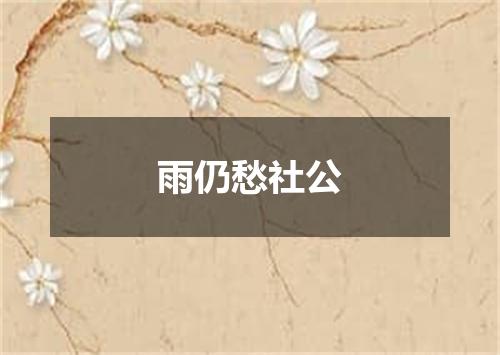 雨仍愁社公