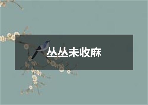 丛丛未收麻