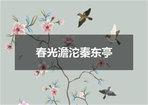 春光澹沱秦东亭