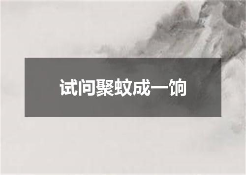 试问聚蚊成一饷