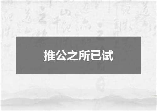 推公之所已试
