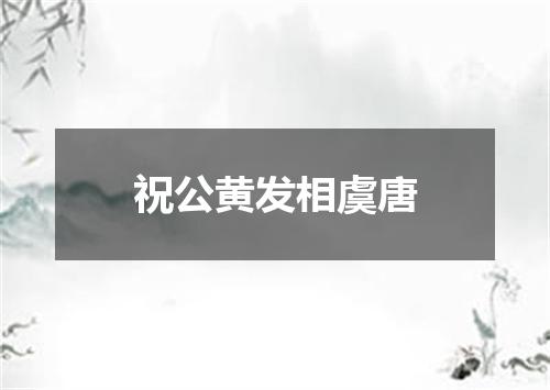 祝公黄发相虞唐