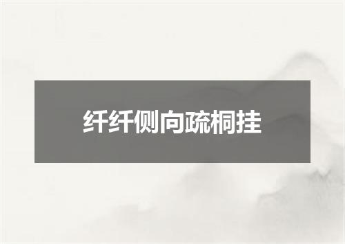纤纤侧向疏桐挂