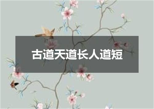 古道天道长人道短