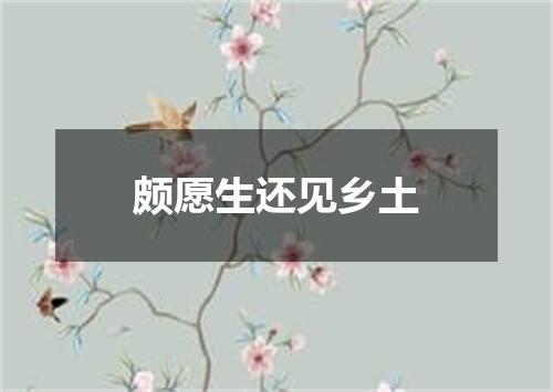 颇愿生还见乡土