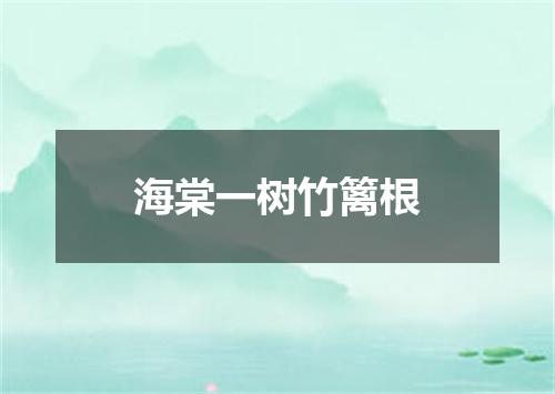 海棠一树竹篱根