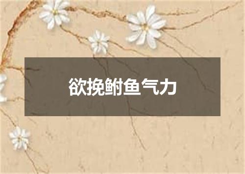 欲挽鲋鱼气力