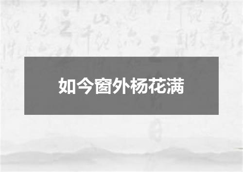 如今窗外杨花满