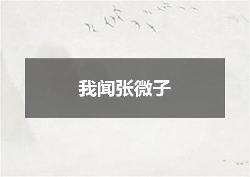 我闻张微子