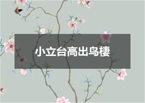 小立台高出鸟棲