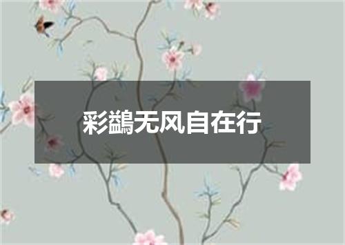 彩鷁无风自在行