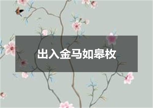 出入金马如皋枚