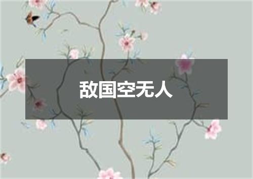 敌国空无人