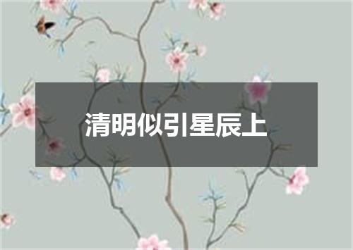清明似引星辰上