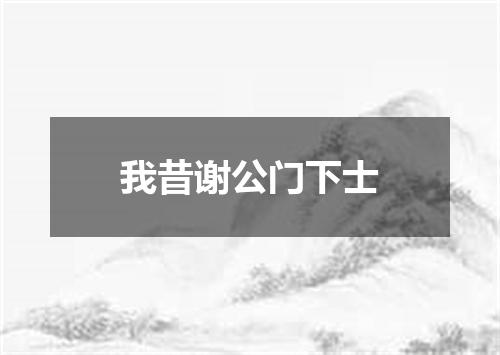 我昔谢公门下士