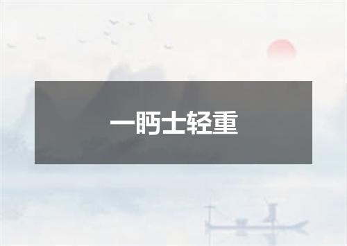 一眄士轻重
