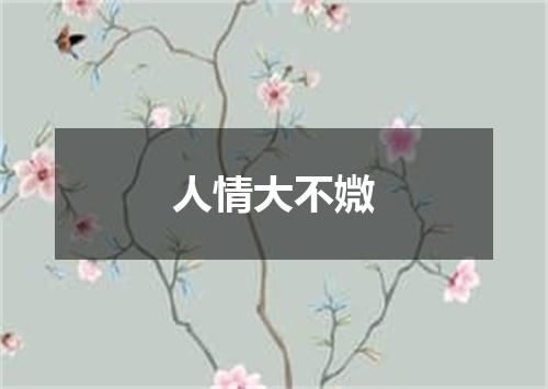 人情大不媺