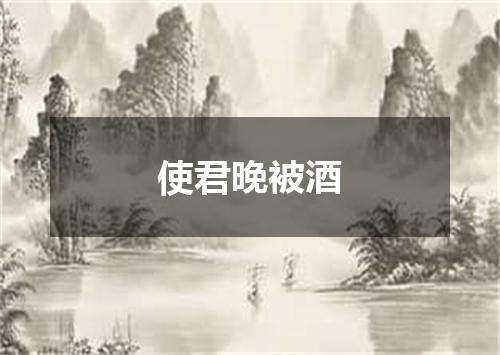 使君晚被酒