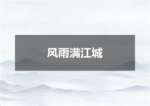 风雨满江城