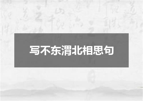 写不东渭北相思句