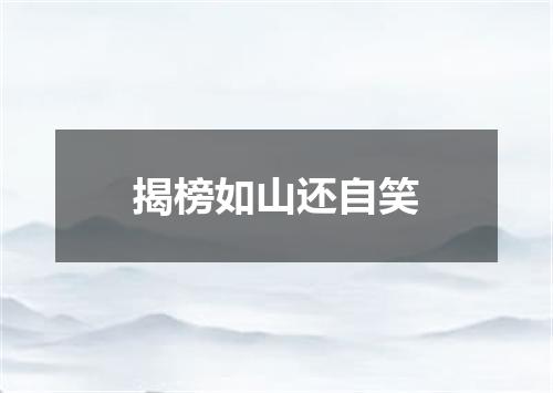 揭榜如山还自笑