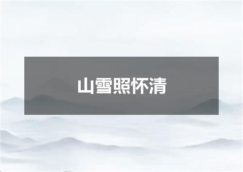 山雪照怀清