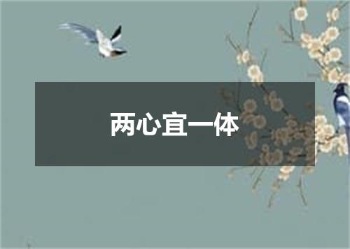 两心宜一体