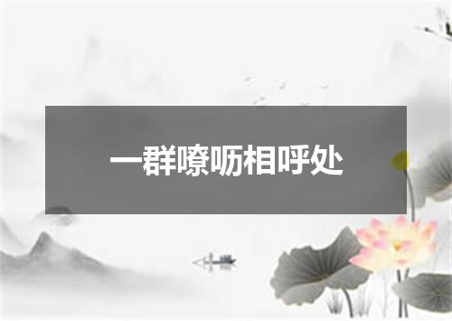 一群嘹呖相呼处