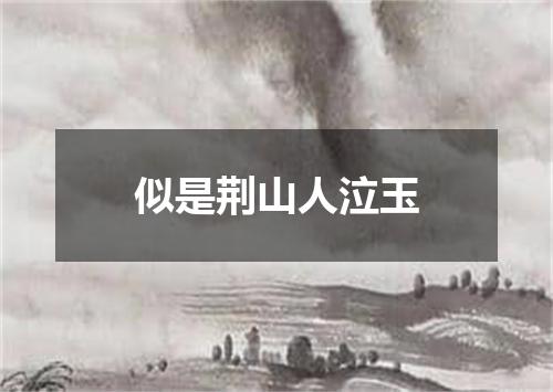 似是荆山人泣玉