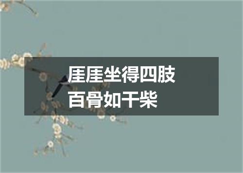 厓厓坐得四肢百骨如干柴