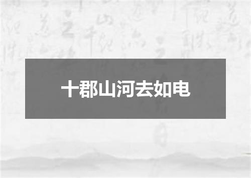 十郡山河去如电