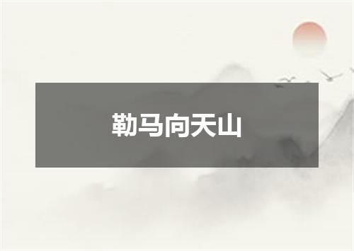 勒马向天山