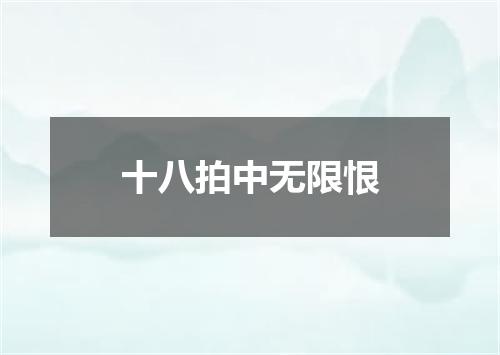 十八拍中无限恨