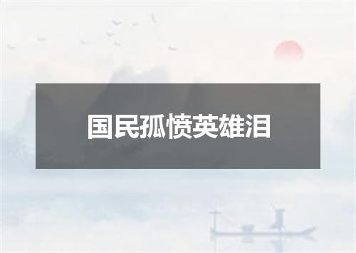 国民孤愤英雄泪