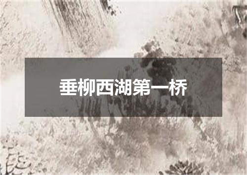 垂柳西湖第一桥