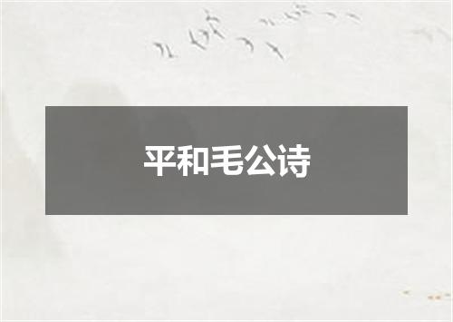 平和毛公诗