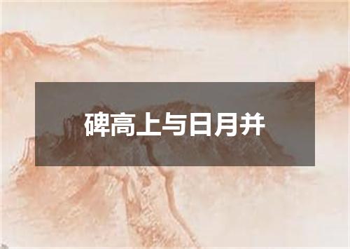 碑高上与日月并