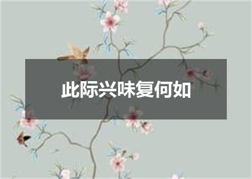 此际兴味复何如